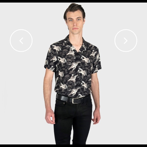 All Saints Other - NWOT Straight to Hell Your Bird Can Sing button up short sleeve shirt mens Small